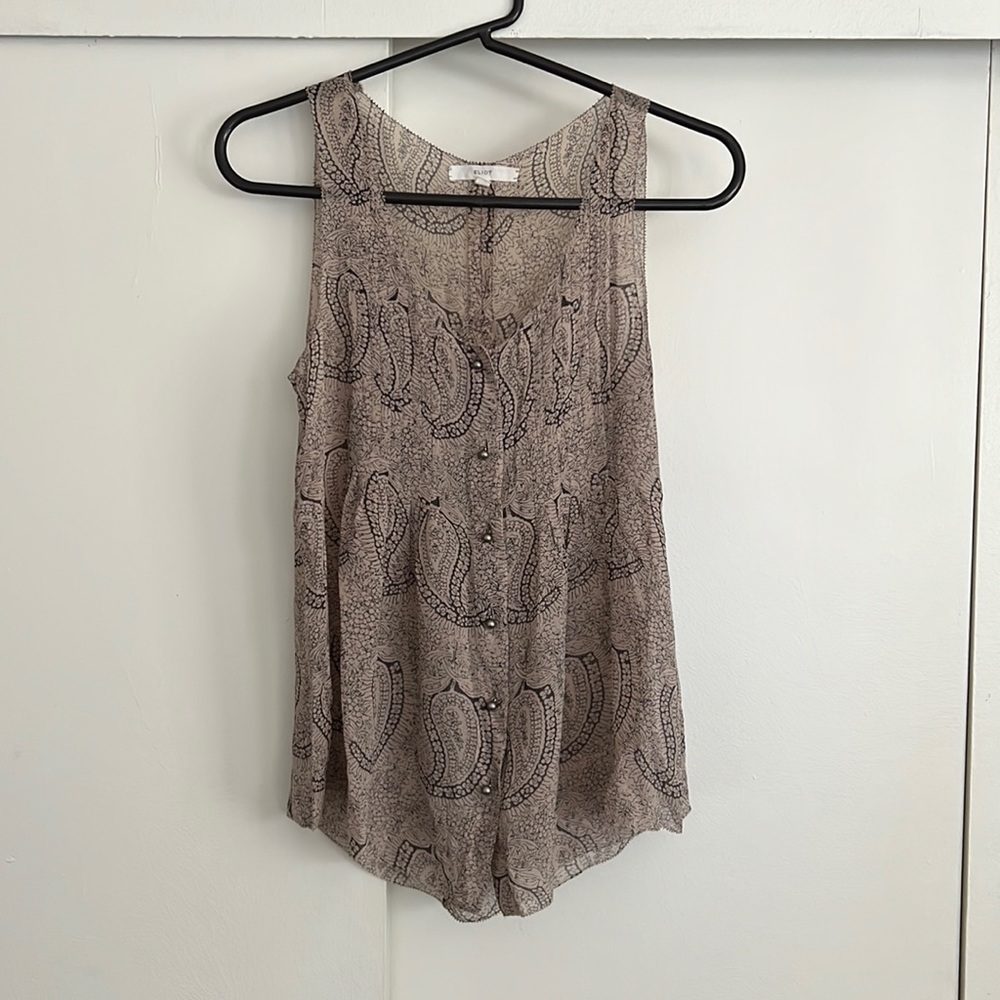 (Revolve Event) Eliot Paisley Sheer Tank Top Size XS